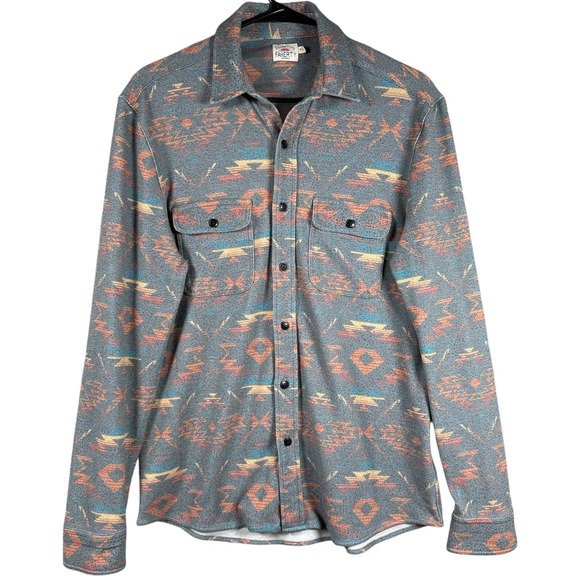 Faherty Other - Faherty CPO Workshirt Mens Medium Aztec Chankillo Horizon Overshirt Flannel